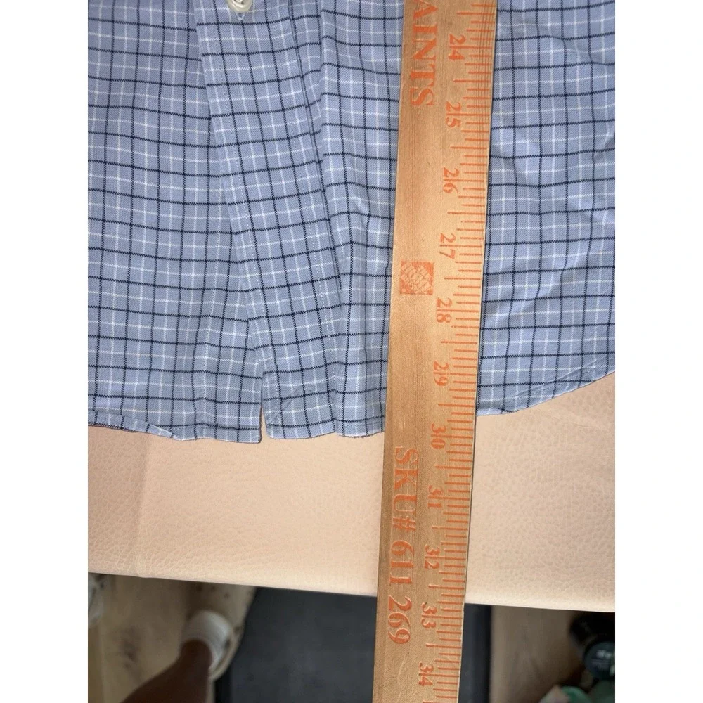 Polo Ralph Lauren Button Down Large Light Blue Plaid Long Sleeve Classic Fit